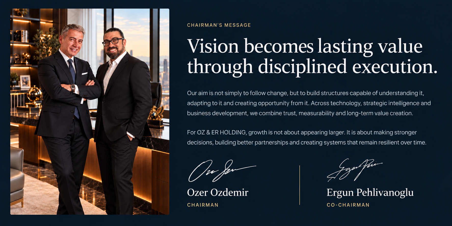 OZ & ER HOLDING Chairman